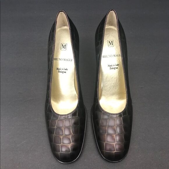 New Bruno Magli Moc Croc Pumps 5.5 ELISE - Picture 6 of 6